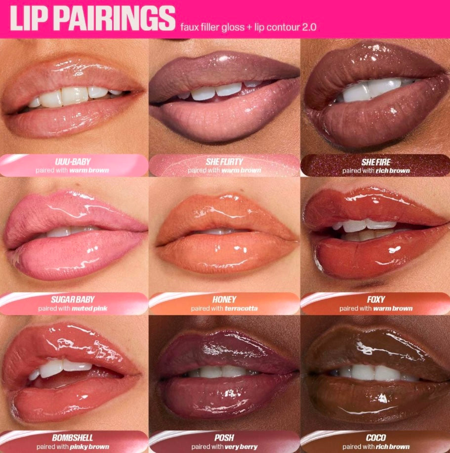 Huda Beauty Faux Filler Lip Gloss - Posh