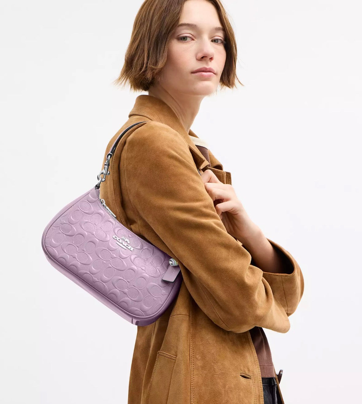 Coach Teri Shoulder Bag In Signature Leather With Heart Charm