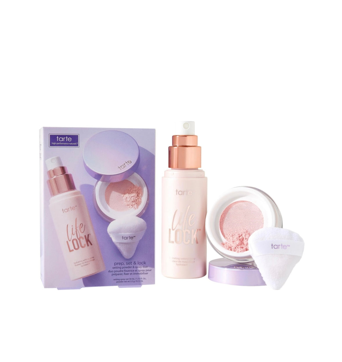 Tarte
prep, set & lock setting powder & spray duo