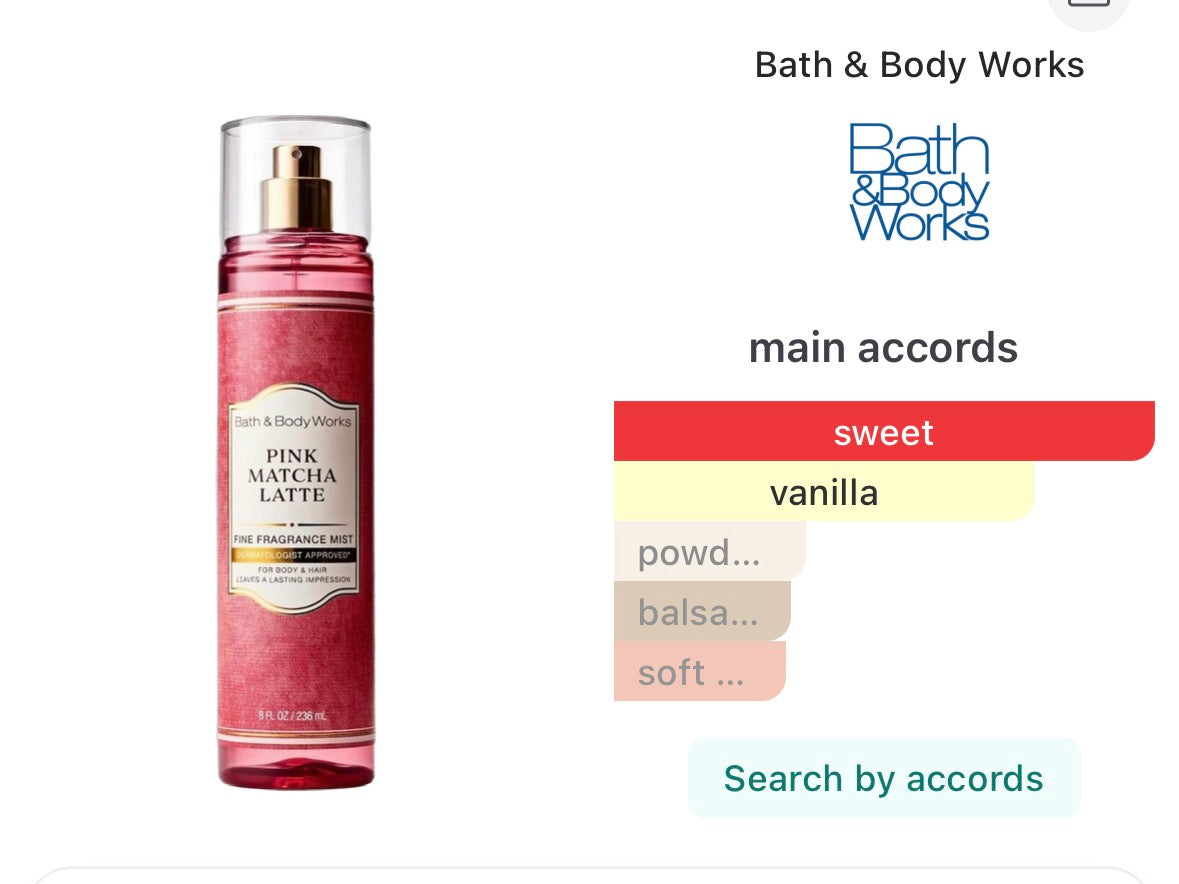 Bath and Body Works Pink Matcha Latte