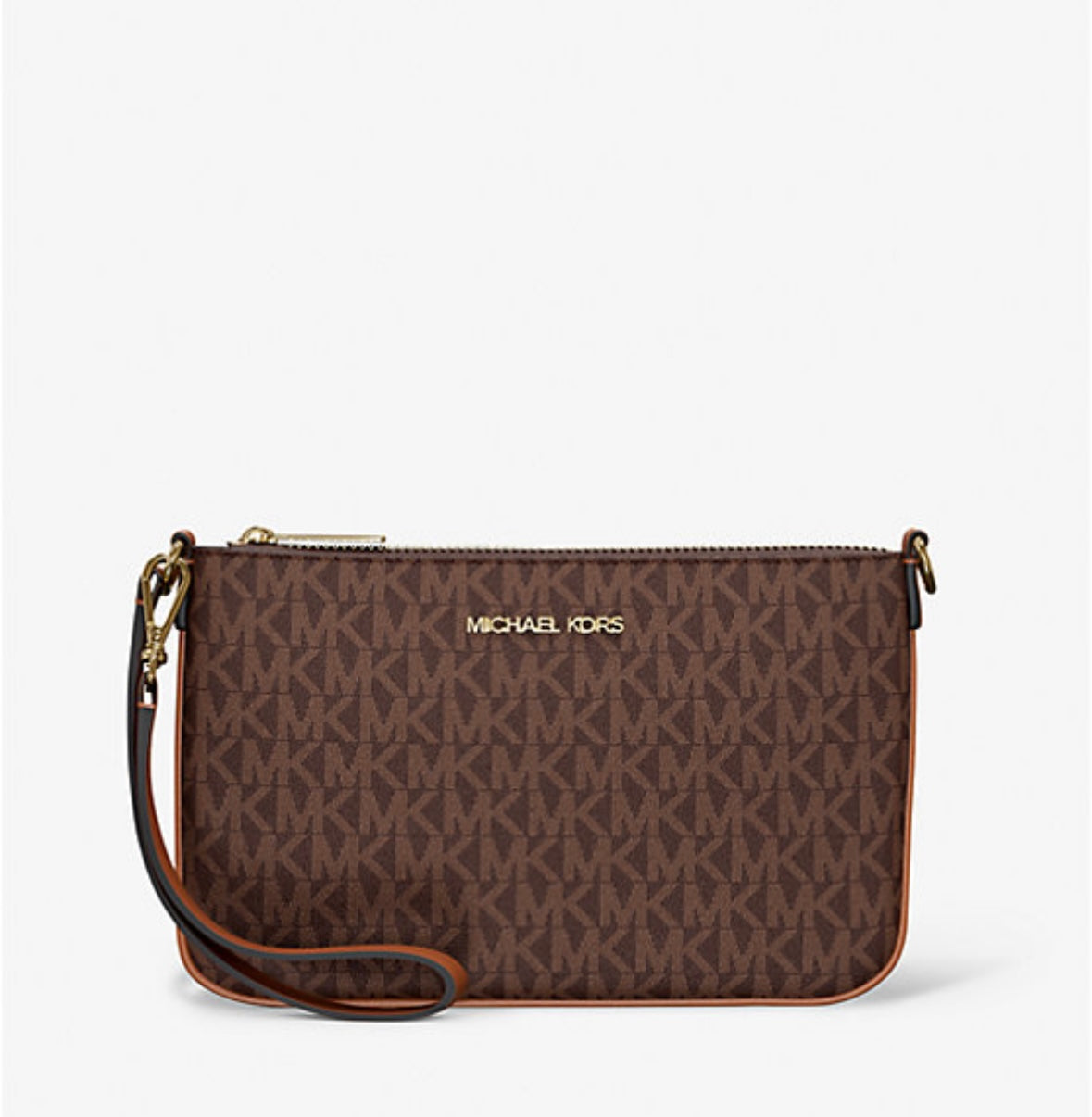 MICHAEL KORS Jet Set Small Pebbled Leather Convertible Wristlet