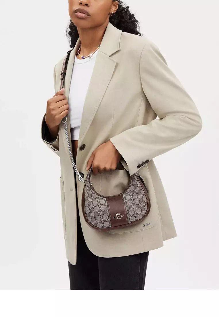 Coach Carmen Mini Signature Jacquard - Marron - Carte Blanche