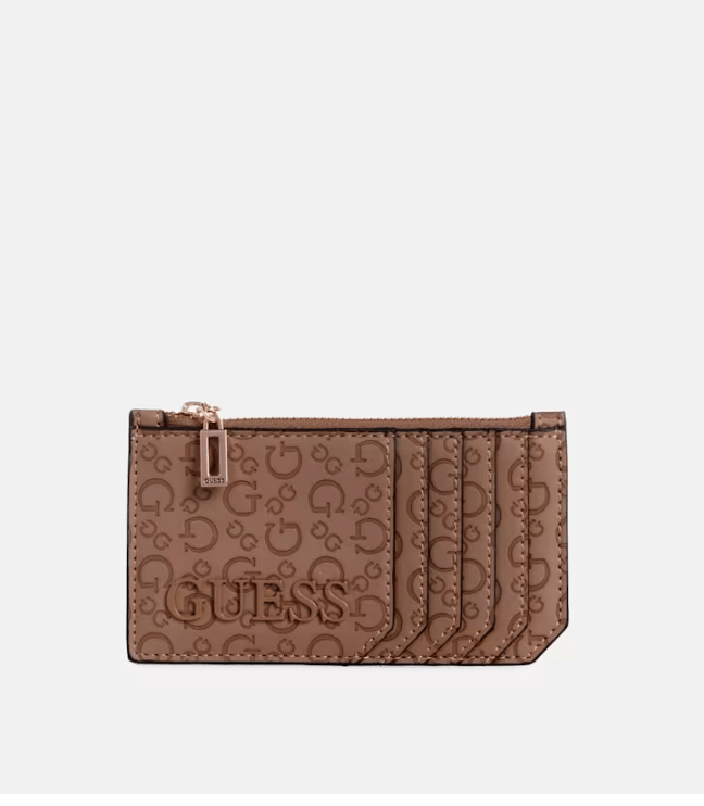 GUESS - Porte - cartes à logo en creux Bowie - Carte Blanche