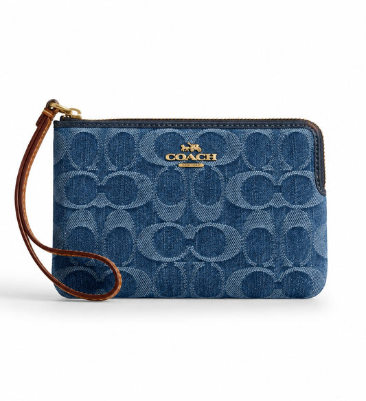 Coach Corner Zip Wristlet