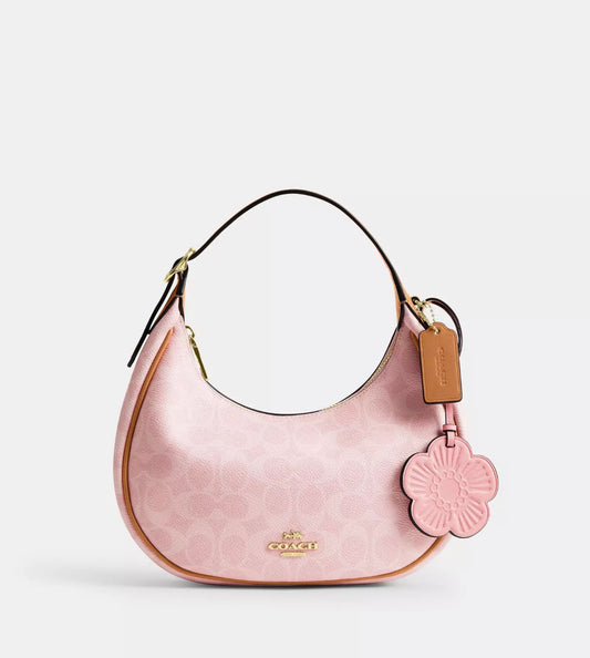 Coach Emily Shoulder Bag In Signature Canvas With Charms