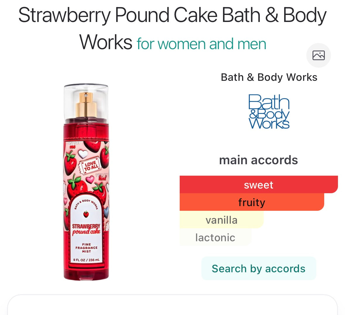 Bath and Body Works Strawberry Pound Cake