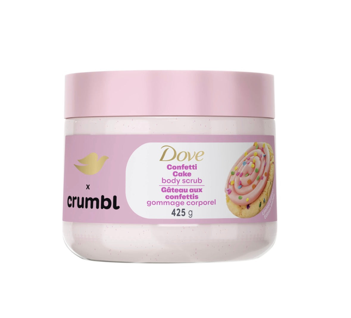 Dove Crumbl Exfoliating Body Scrub Confetti Cake, 425 g | Limited Edition