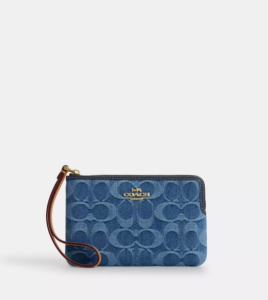 Coach Corner Zip Wristlet
