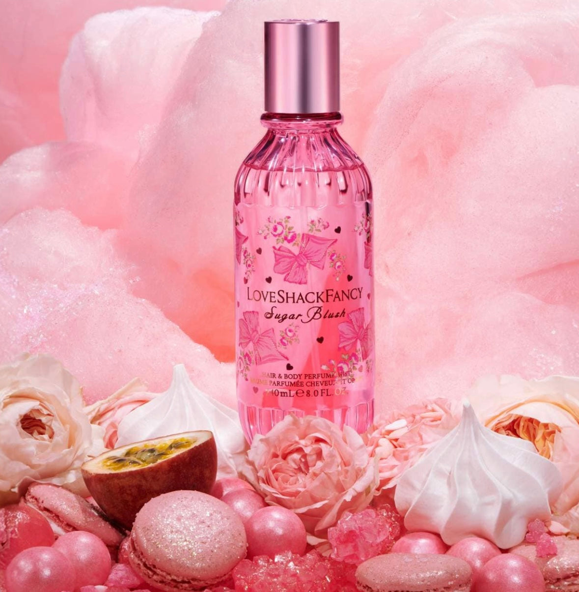 LoveShackFancy 
Sugar Blush Hair & Body Perfume Mist with Vanilla & Passion Fruit