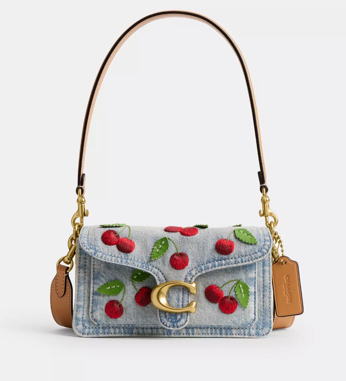 Coach Tabby Shoulder Bag 20 With Cherry Embroidery