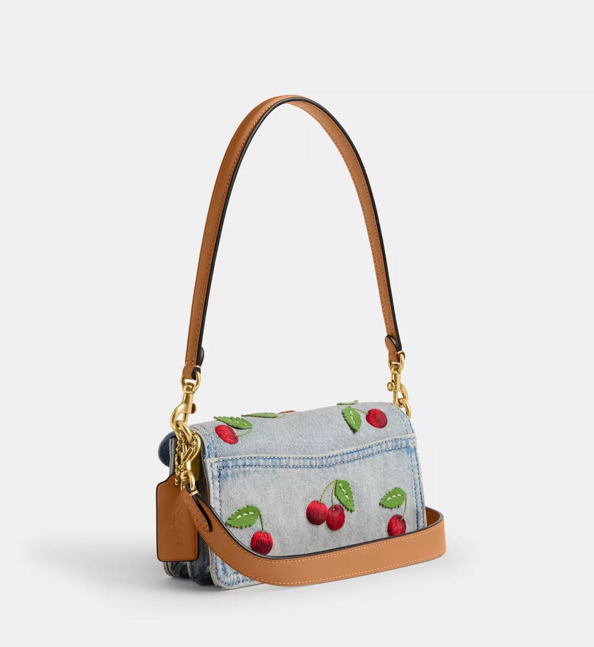 Coach Tabby Shoulder Bag 20 With Cherry Embroidery