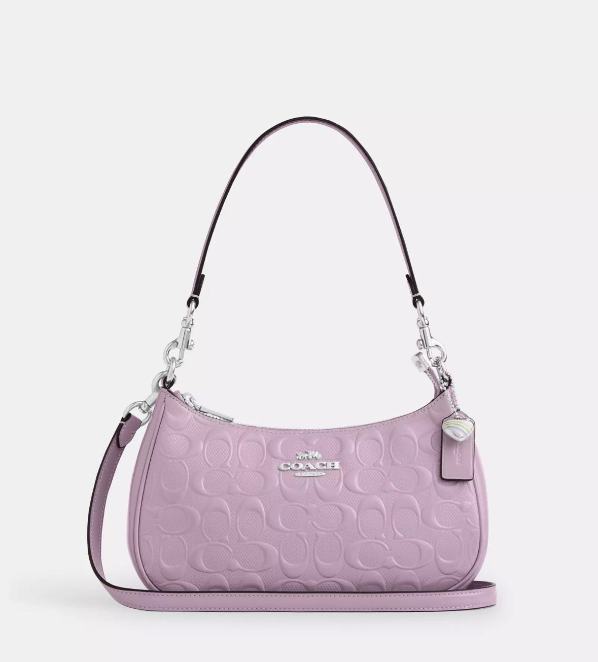 Coach Teri Shoulder Bag In Signature Leather With Heart Charm