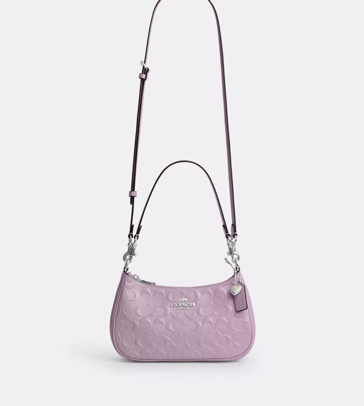 Coach Teri Shoulder Bag In Signature Leather With Heart Charm