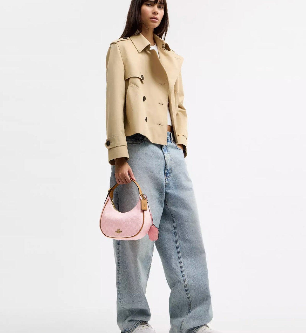 Coach Emily Shoulder Bag In Signature Canvas With Charms