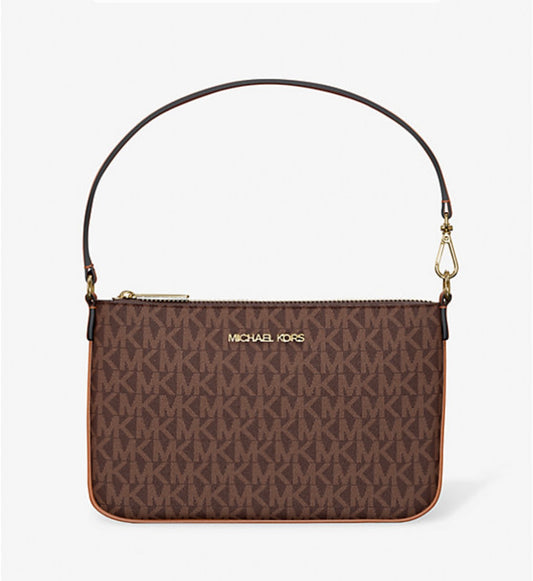 MICHAEL KORS Jet Set Small Pebbled Leather Convertible Wristlet