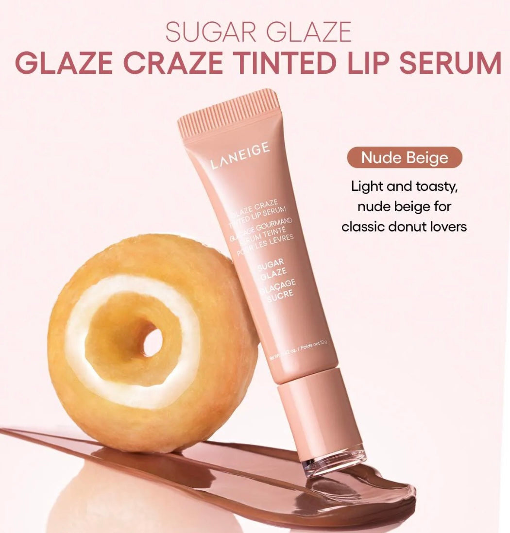 LANEIGE 
Glaze Craze Tinted Polypeptide Lip Serum - Sugar Glaze