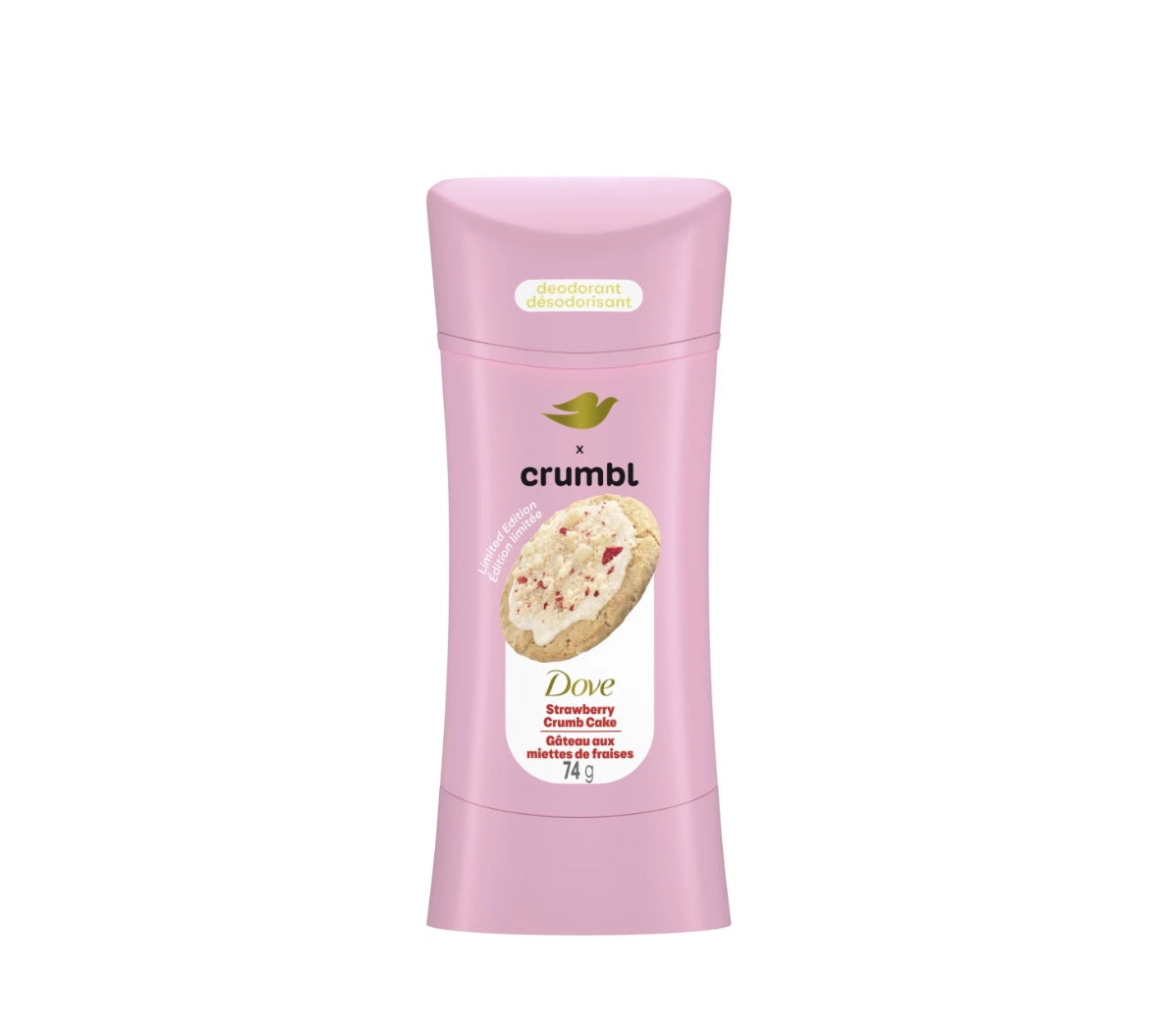 Dove Crumbl Aluminum-Free Deodorant Stick Strawberry Crumb Cake, 74 g | Limited Edition
