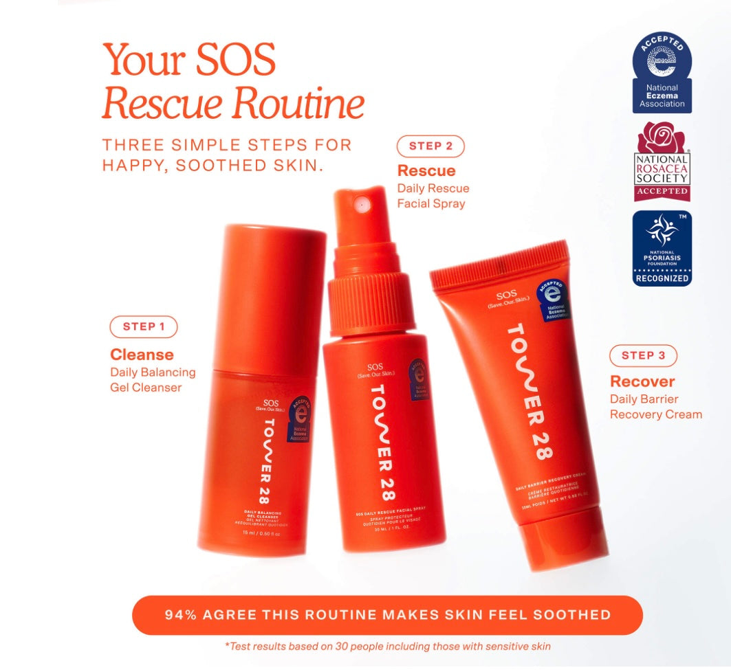 Tower 28 Beauty 
Mini SOS Skincare Bestsellers Set