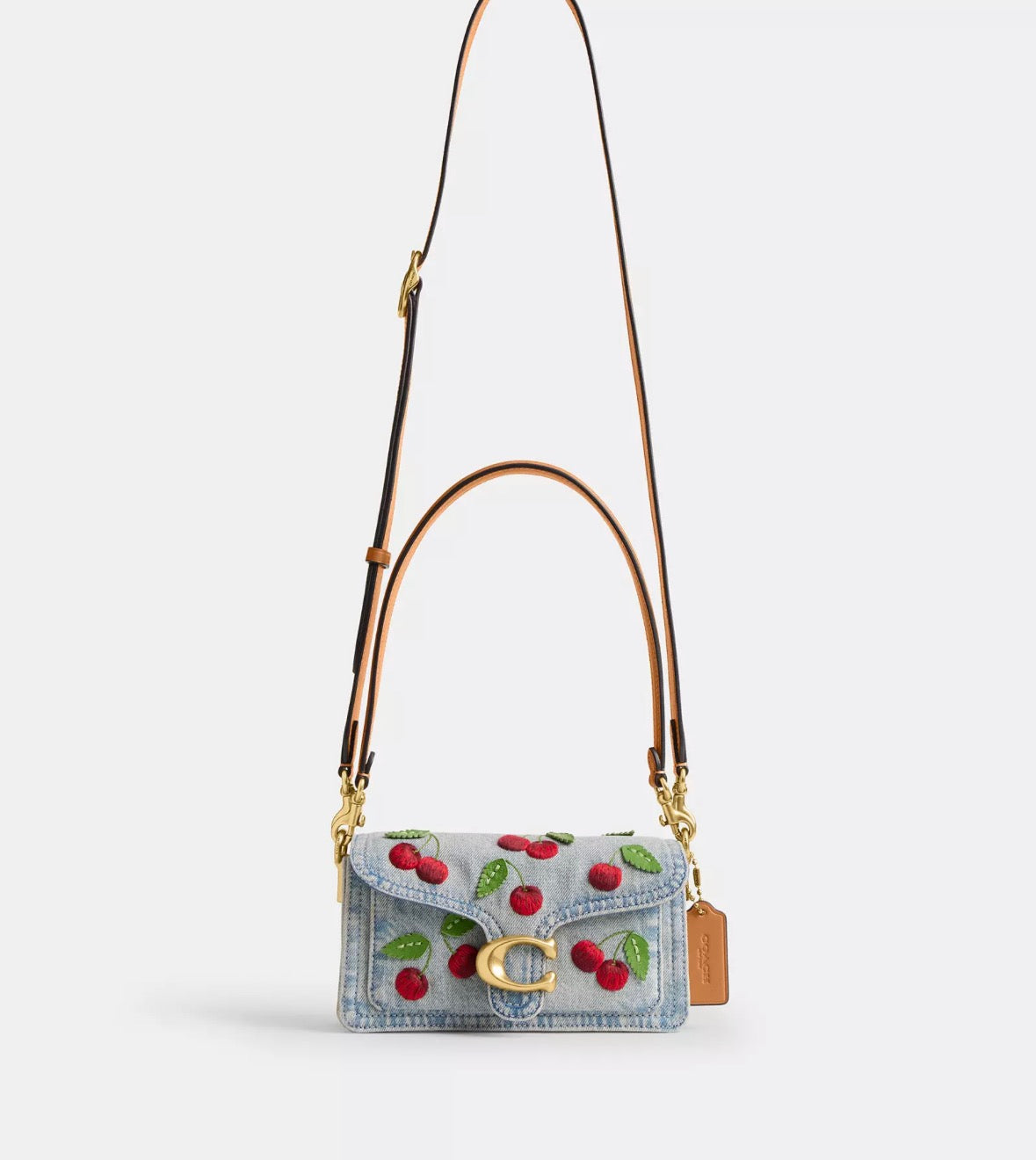 Coach Tabby Shoulder Bag 20 With Cherry Embroidery