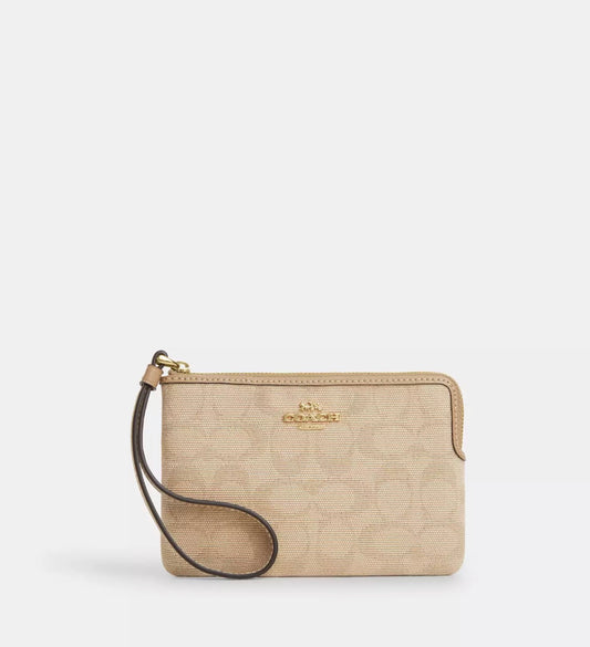 Coach Corner Zip Wristlet