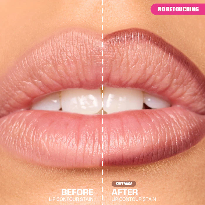 HUDA BEAUTY  Lip Contour Lip Stain for 12-Hour Wear: Soft Nude