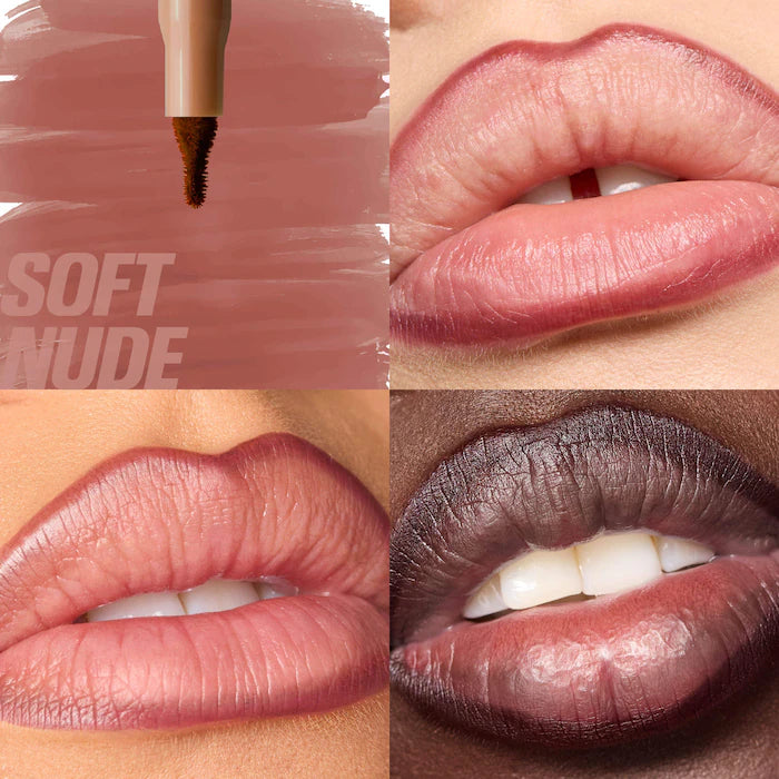HUDA BEAUTY  Lip Contour Lip Stain for 12-Hour Wear: Soft Nude