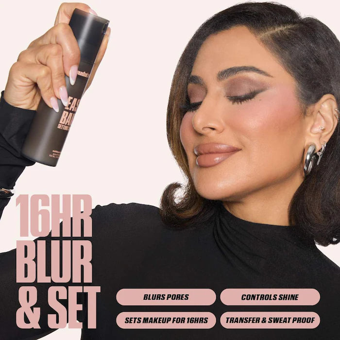 HUDA BEAUTY 
Mini Easy Bake Blurring Setting Spray with 16-Hour Wear