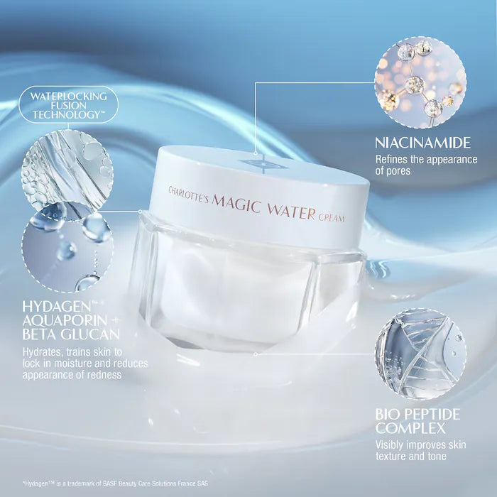 Charlotte Tilbury 
Magic Water Cream Refillable Gel Moisturizer with Niacinamide
