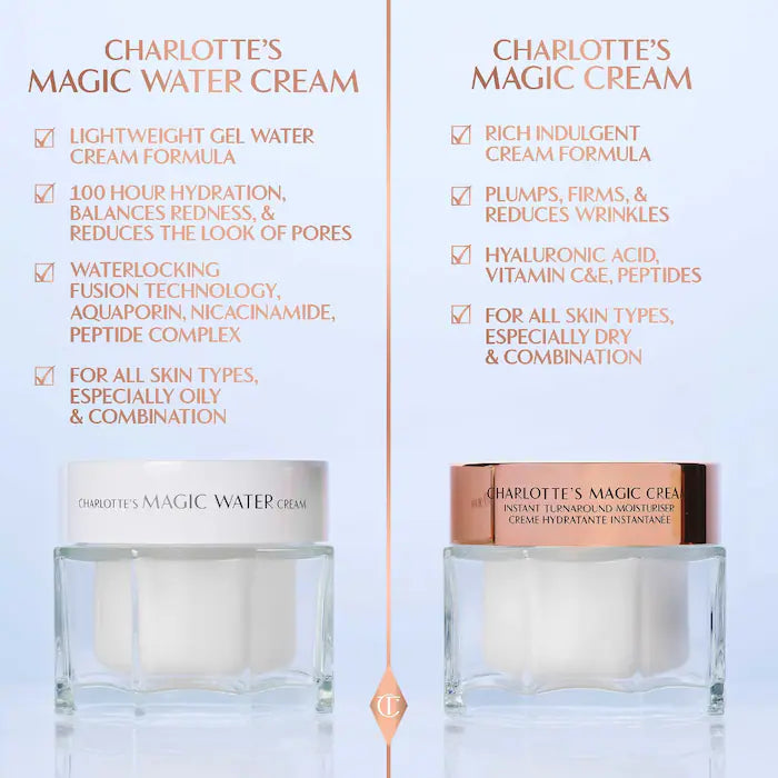 Charlotte Tilbury 
Magic Water Cream Refillable Gel Moisturizer with Niacinamide