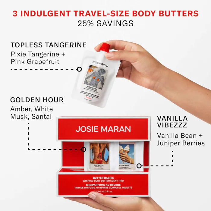 JOSIE MARAN 
Butter Babies 3-Piece Body Butter Minis Kit