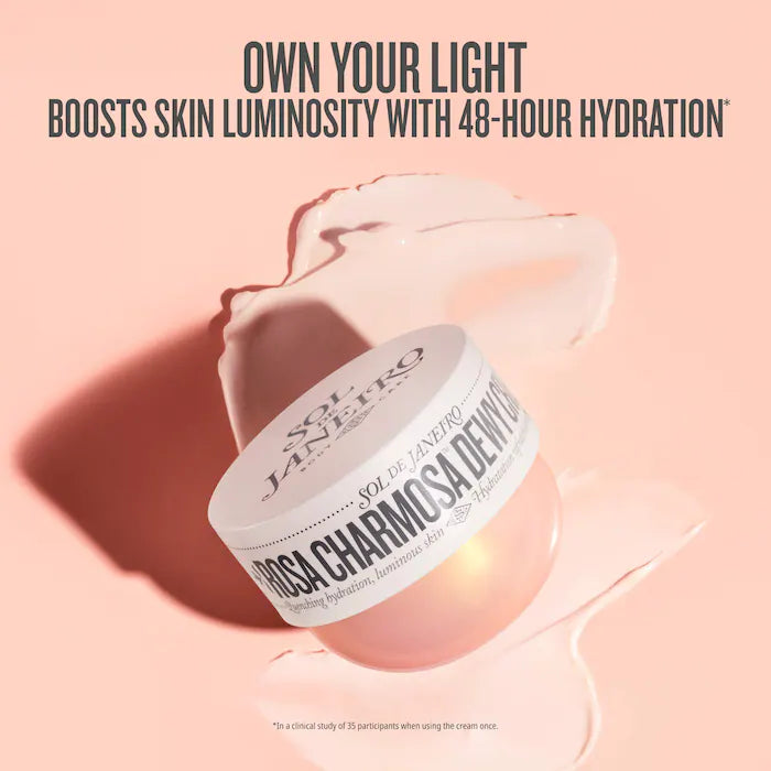 Sol de Janeiro 
Mini Rosa Charmosa™ Dewy Body Cream with Rosewater + Crystal Peptides 150ml
