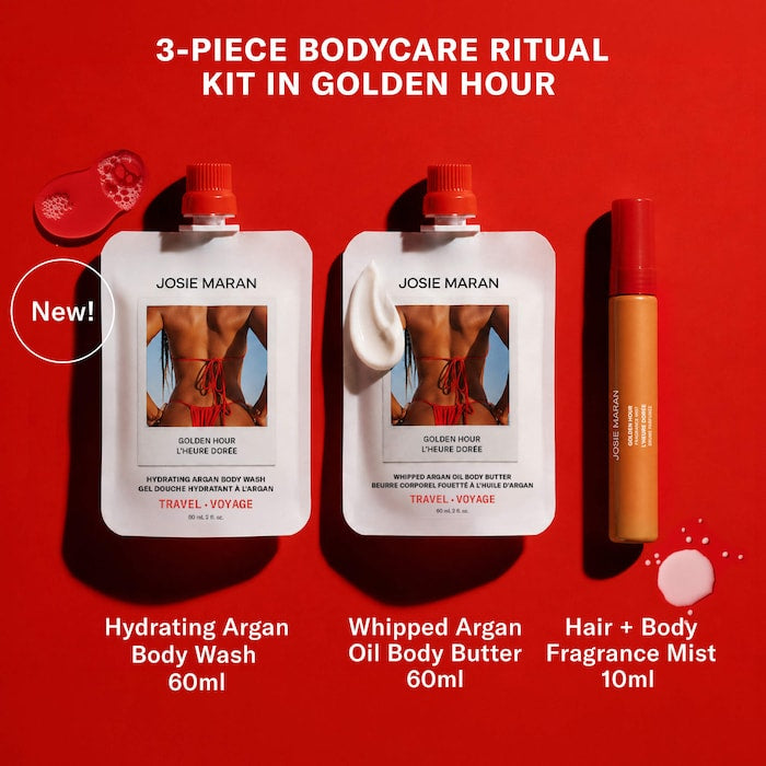 JOSIE MARAN  Golden Hour Mini Bodycare Ritual Gift Set for Hydration