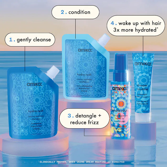 amika 
Mini Hydro Rush Shampoo & Conditioner Set