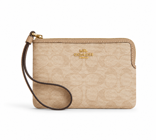 Coach Corner Zip Wristlet