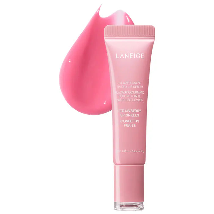 LANEIGE  Glaze Craze Tinted Polypeptide Lip Serum - Strawberry Sprinkles