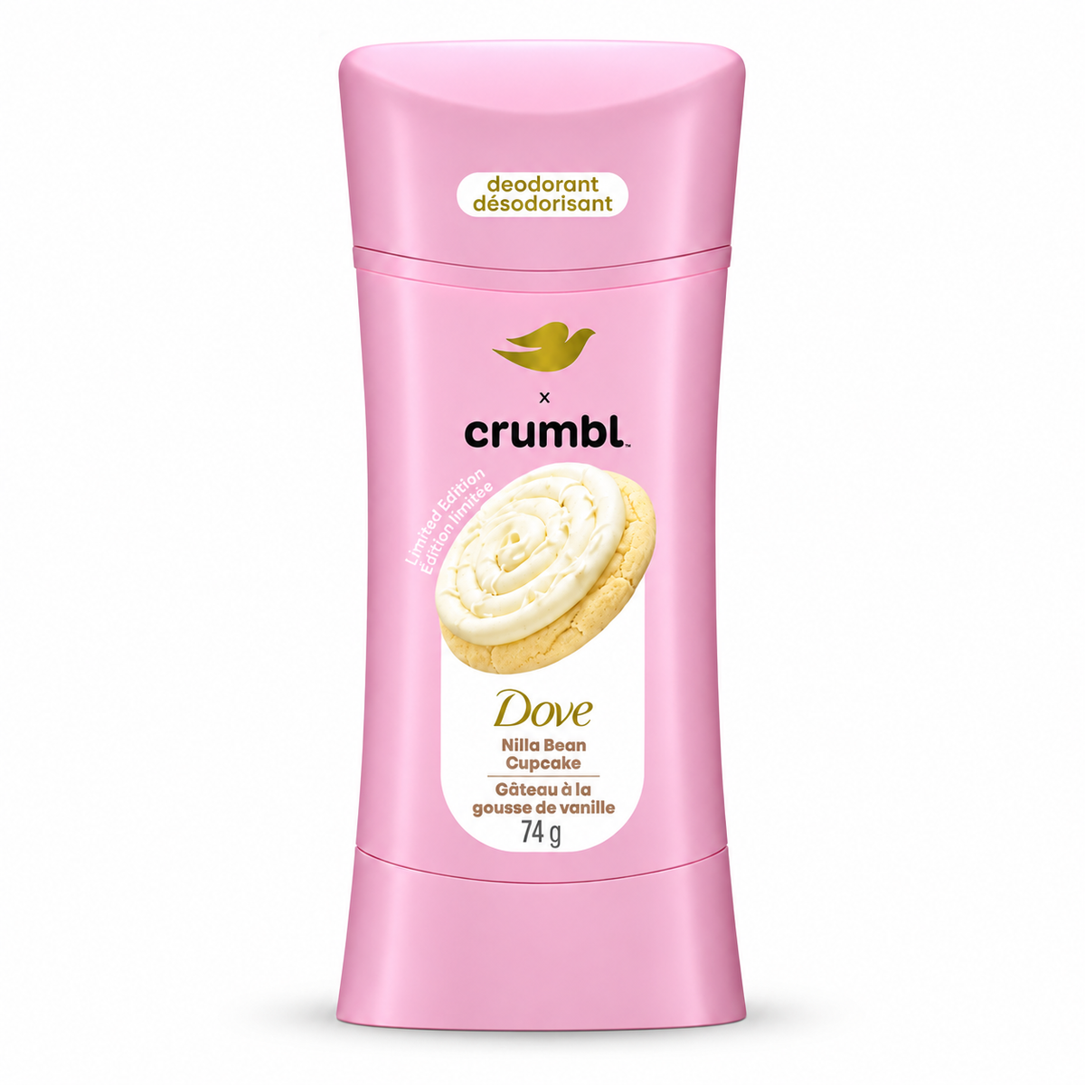 Dove Crumbl Nilla Bean Cupcake Deodorant Stick, 74g | Limited Edition