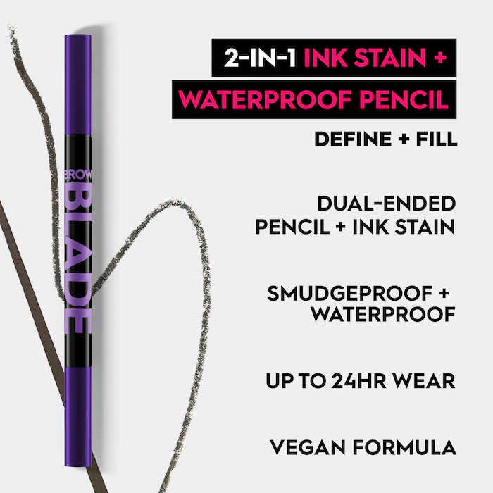 Urban Decay 
Brow Blade 2-in-1 Eyebrow Pen + Waterproof Pencil : Blackout