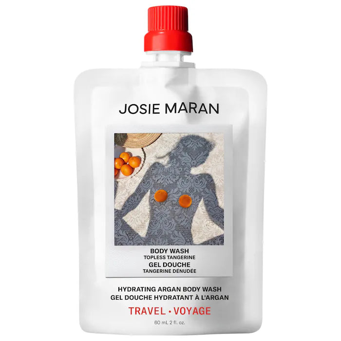 JOSIE MARAN 
Mini Topless Tangerine - Hydrating + Cleansing Argan Refillable Body Wash