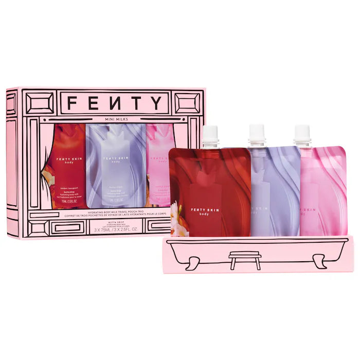 Fenty Beauty by Rihanna 
Mini Milks Hydrating Body Milk Travel Pouch Trio