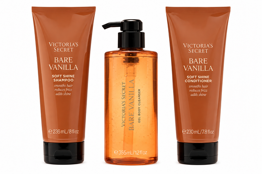 Victoria’s Secret Bare Vanilla Shower Gift Set ft. Shampoo, Conditioner, & Cleanser