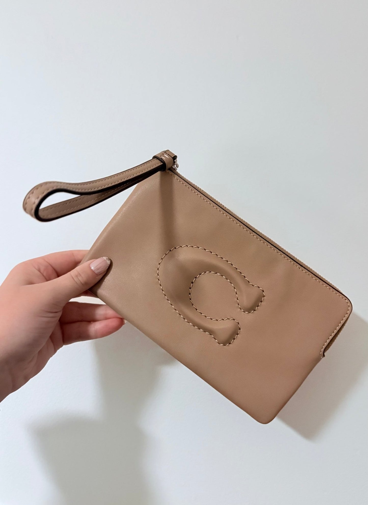 COACH - Grand Wristlet Avec Zip - Carte Blanche