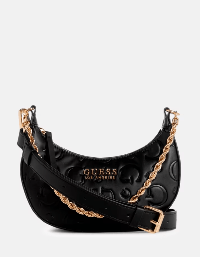 GUESS Palmillas Logo Crescent Crossbody - Carte Blanche