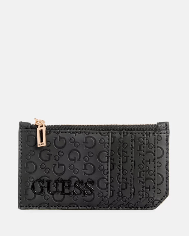 GUESS - Porte - cartes à logo en creux Bowie - Carte Blanche