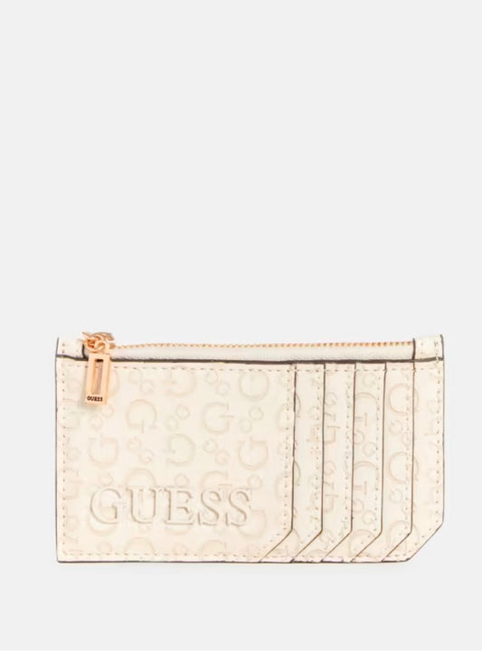 GUESS - Porte - cartes à logo en creux Bowie - Carte Blanche