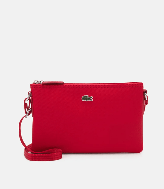 Lacoste Flat Crossover Bag - Across Body Bag - Haut Rouge - Carte Blanche